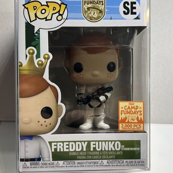 New! FUNKO POP SE Freddy Funko Stormtrooper Camp Fundays Exclusive 1/2,000 Pcs.